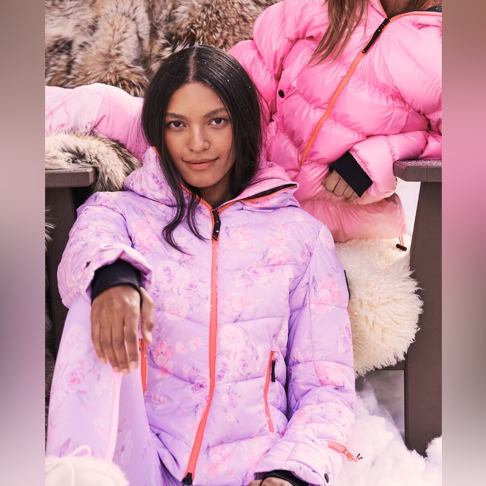 LoveShackFancy Bogner Fire + Ice Purple Pink Ski Set Coat Pants - Picture 3 of 6